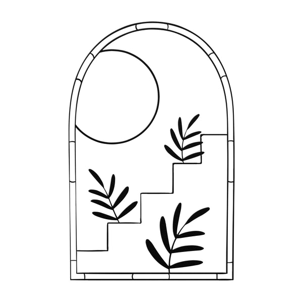Modern Simplistic Metal Artwork Wall Decor Boho Decor Metal Wall Art Eclectic Decor, Indoor Outdoor Multiple Sizes & Colors