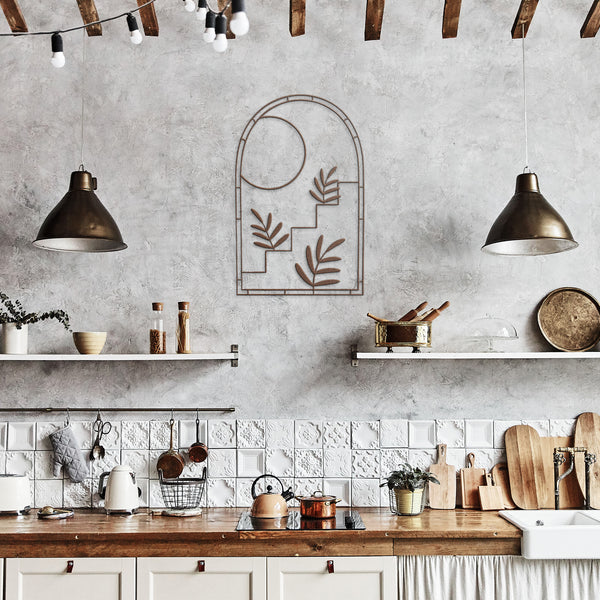 Modern Simplistic Metal Artwork Wall Decor Boho Decor Metal Wall Art Eclectic Decor, Indoor Outdoor Multiple Sizes & Colors