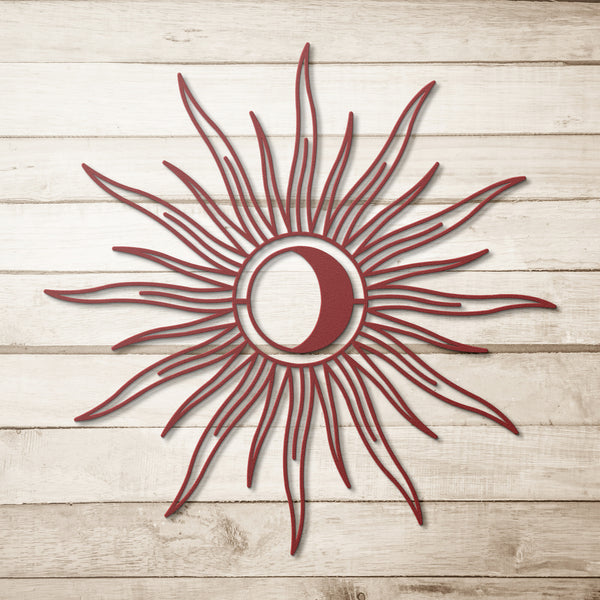 Moon Sunburst Metal Wall Decor Wall Art for Home