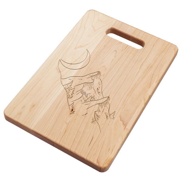 Moon Valley Cutting Board Maple Serving Board Kitchen Accessories Cabin Decor Lodge Decor