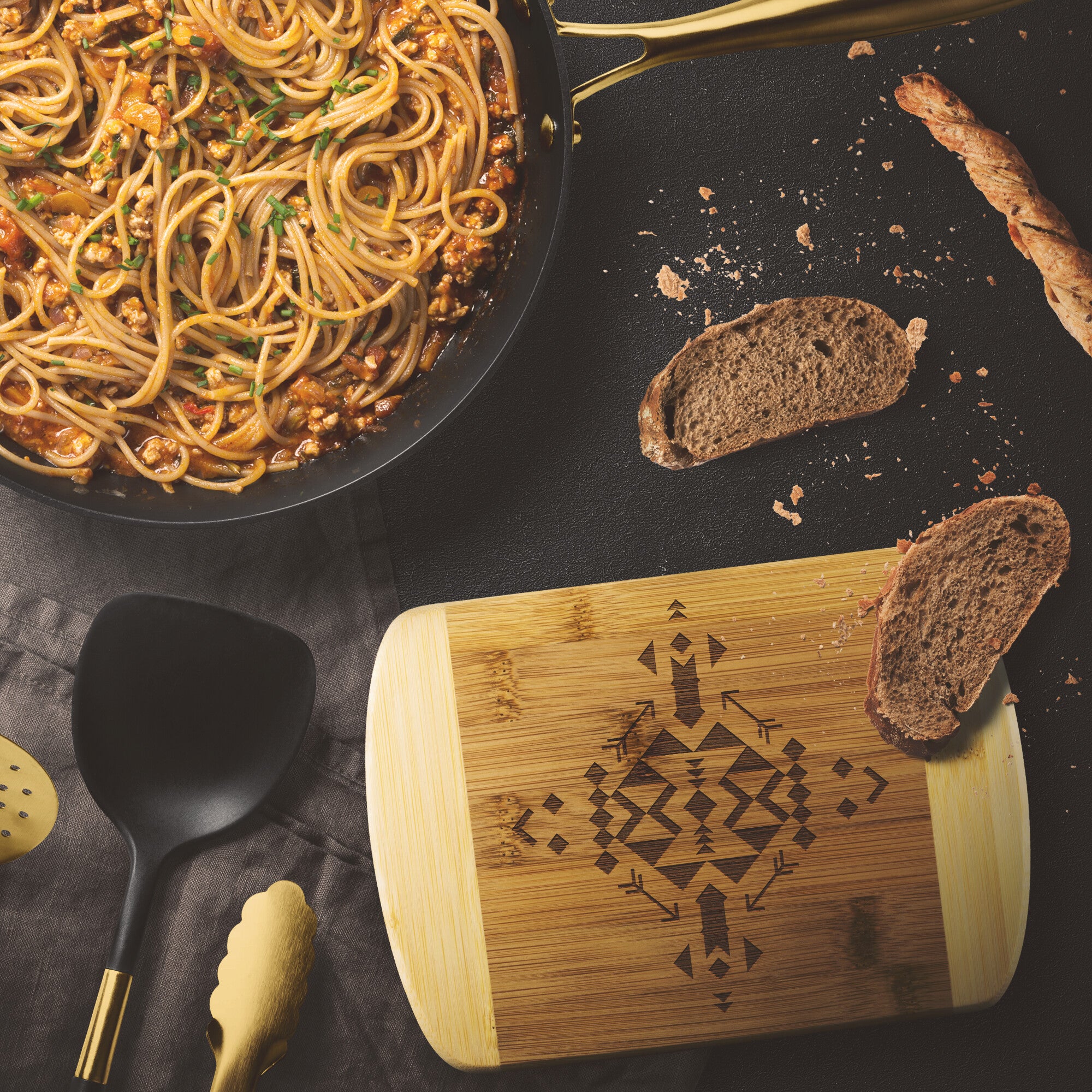 Southwestern Serving Board Cutting Board Organic Bamboo