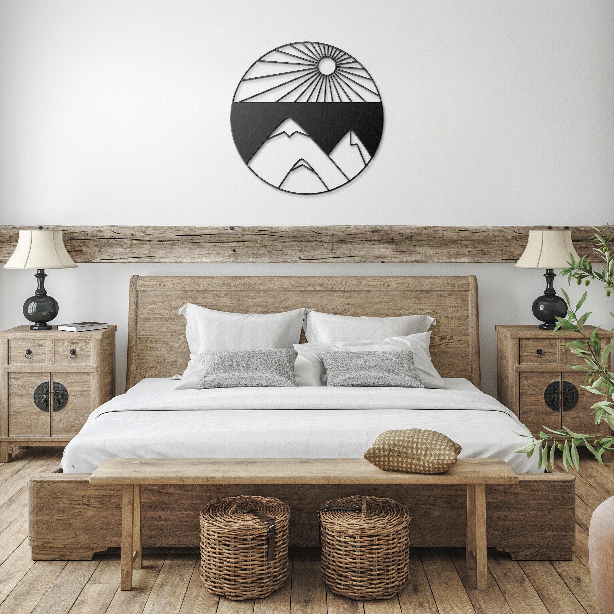 Sun Mountain Valley Metal Art Wall Art Decor Housewarming