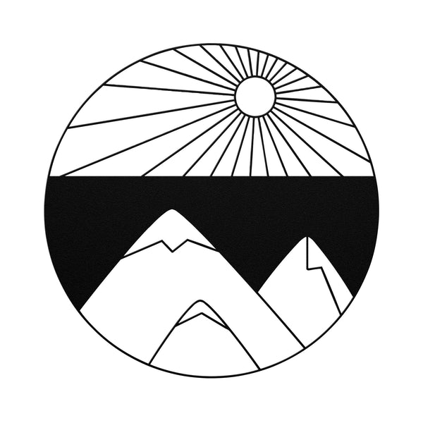 Sun Mountain Valley Metal Art Wall Art Decor Housewarming