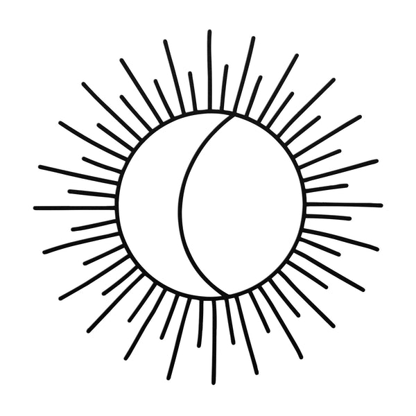 Sunburst Half Moon Steel Metal Wall Art