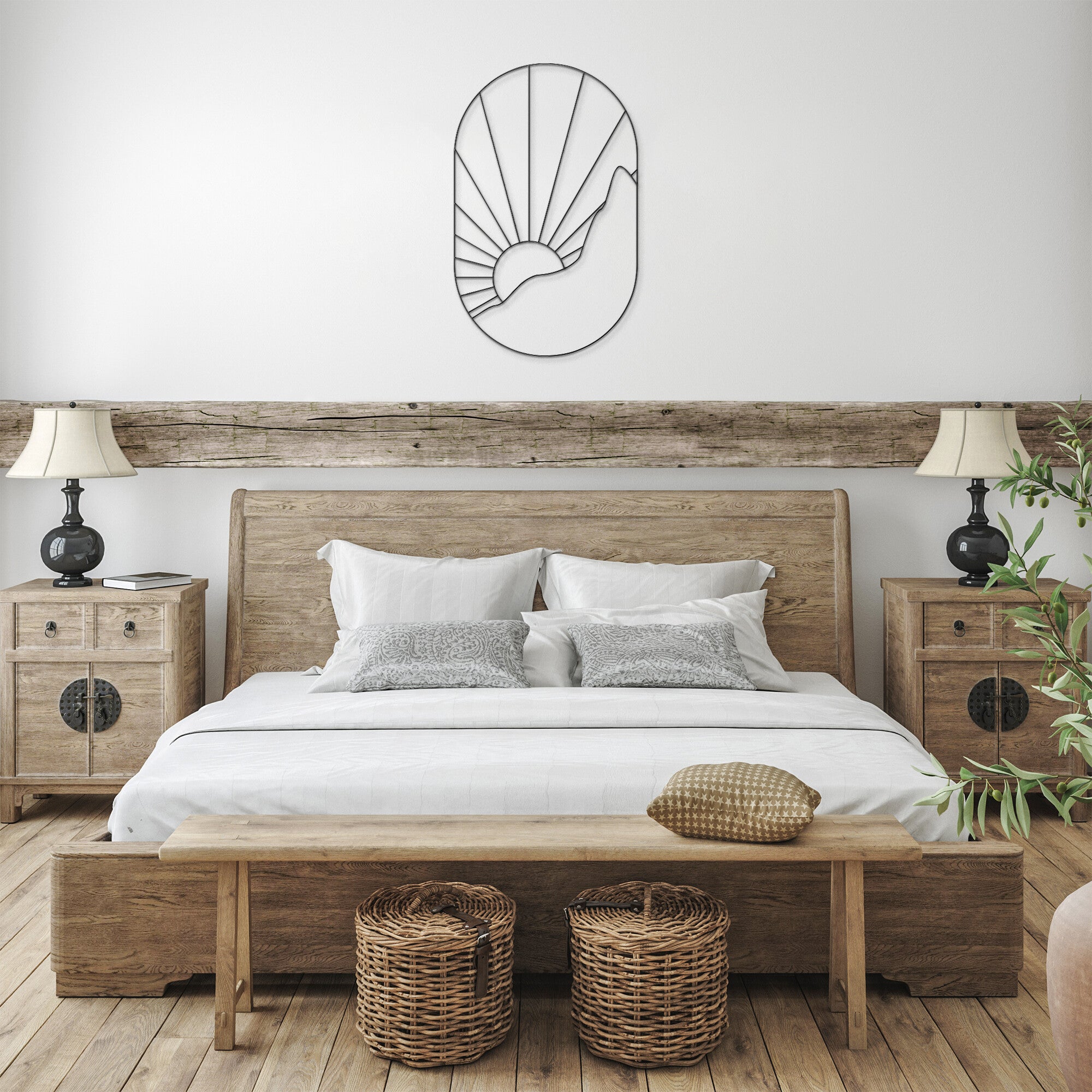 Sunrise Mountain Metal Sign Hanging Artwork