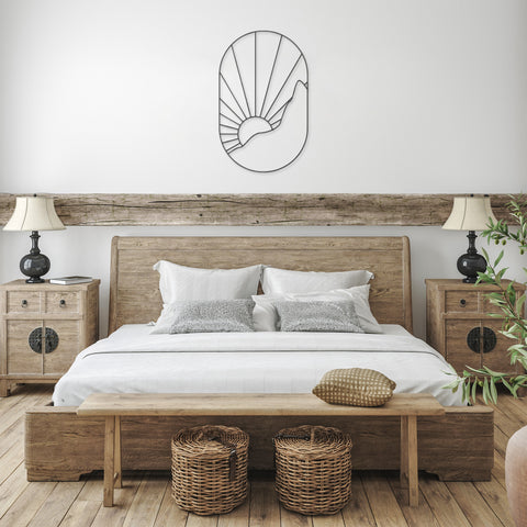 Sunrise Mountain Metal Sign Hanging Artwork