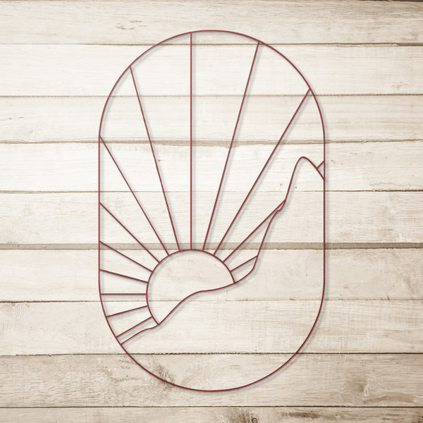 Sunrise Mountain Metal Sign Hanging Artwork