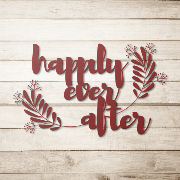 Wedding Sign Metal Happily Ever After