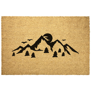 Welcome Mat Coir Mountain Sunrise Door Mat