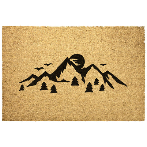 Welcome Mat Coir Mountain Sunrise Door Mat