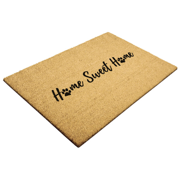 Welcome Mat Home Sweet Home Paw Print Doormat Decor