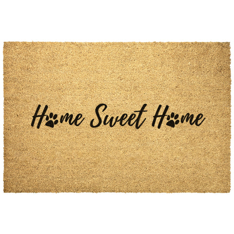 Welcome Mat Home Sweet Home Paw Print Doormat Decor