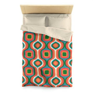 Groovy Duvet Cover Retro Bedding Bedroom Decor Microfiber Polyester 70s 80s