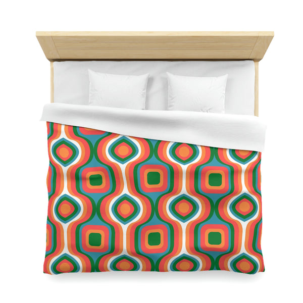 Groovy Duvet Cover Retro Bedding Bedroom Decor Microfiber Polyester 70s 80s