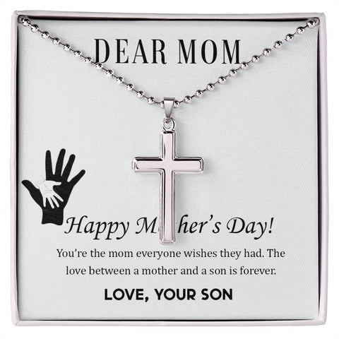 Cross Necklace for Mom Happy Mother's Day Gift from Son, Mothers Day gifts