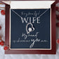 Necklace Gift for Wife Christmas Gift Birthday White or Yellow Gold Cubic Zirconia