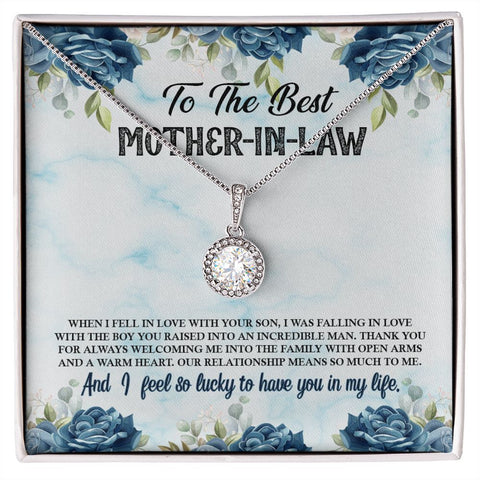 Mother-in-Law Gifts, Wedding Gifts for MIL Cubic Zirconia Necklace Jewelry Gift