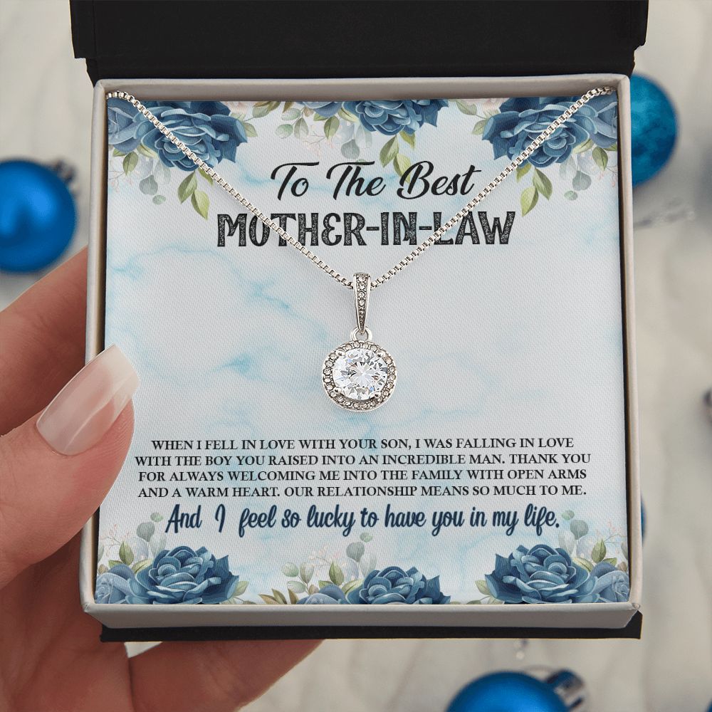 Mother-in-Law Gifts, Wedding Gifts for MIL Cubic Zirconia Necklace Jewelry Gift