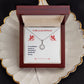 Valentine's Gift for Girlfriend, Necklace Cubic Zirconia White Gold