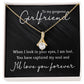 Necklace for Girlfriend, Jewelry Gifts for Girlfriend White or Yellow Gold, Cubic Zirconia