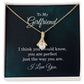 Girlfriend Gifts Necklace, Cubic Zirconia Necklace White or Yellow Gold