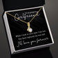 Necklace for Girlfriend, Jewelry Gifts for Girlfriend White or Yellow Gold, Cubic Zirconia