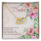 Sister Gift Interlocking Hearts Necklace for Sister Birthday, Christmas