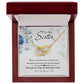 Unbiological Sister Friend Gifts Best Friend Necklace Interlocking Hearts