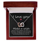 I love You Interlocking Heart Necklace Gifts for Her
