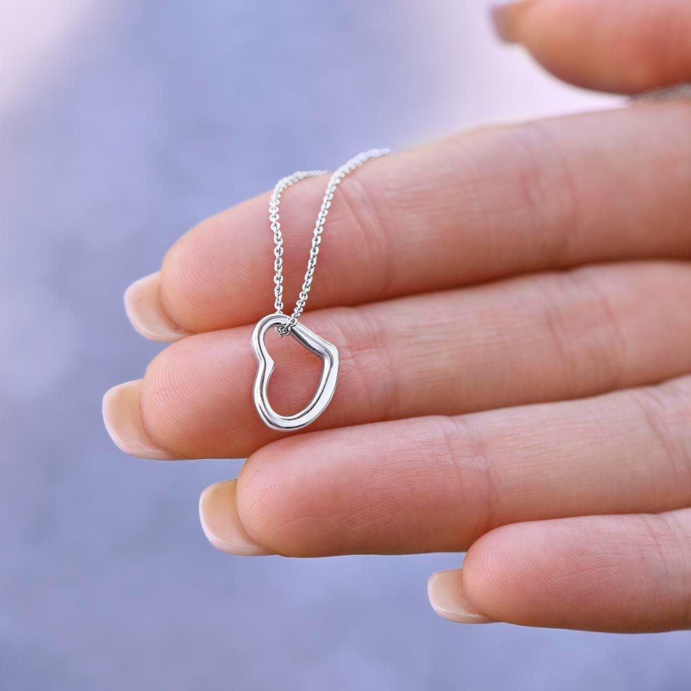 Heart Necklace Gift for Mom Birthday Gift for Mother Silver or Gold