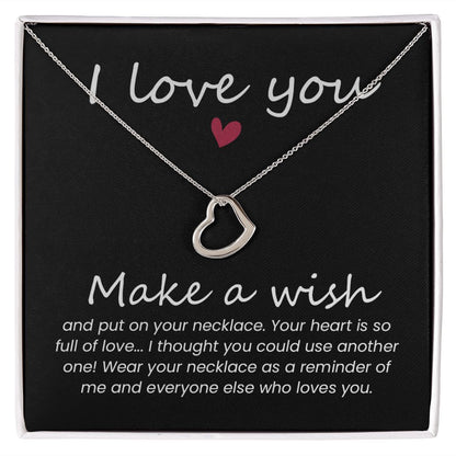 Heart Necklace Gift for Friends, Wife, Mom Christmas Gifts Birthday