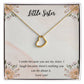 Little Sister Gifts, Simple Heart Necklace Christmas Gift Birthday Gift for Little Sister