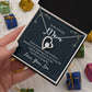Gifts for Mom Heart Necklace from Son, Cubic Zirconia White or Yellow Gold