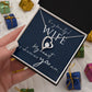 Necklace Gift for Wife Christmas Gift Birthday White or Yellow Gold Cubic Zirconia