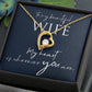 Necklace Gift for Wife Christmas Gift Birthday White or Yellow Gold Cubic Zirconia
