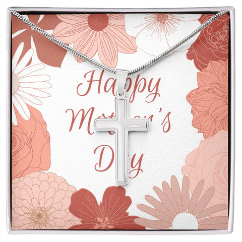 Mother's Day Jewelry Cross Necklace Stainless Steel Gift for Mom, Mother in Law, Stepmom