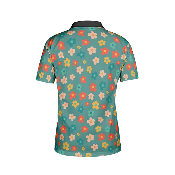 Men's Polo Floral All-Over Print Polo Shirts