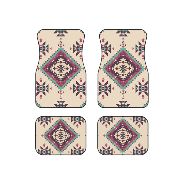 Set of 4 Car Mats for Car SUV, 4 Pieces Southwestern Car Mats