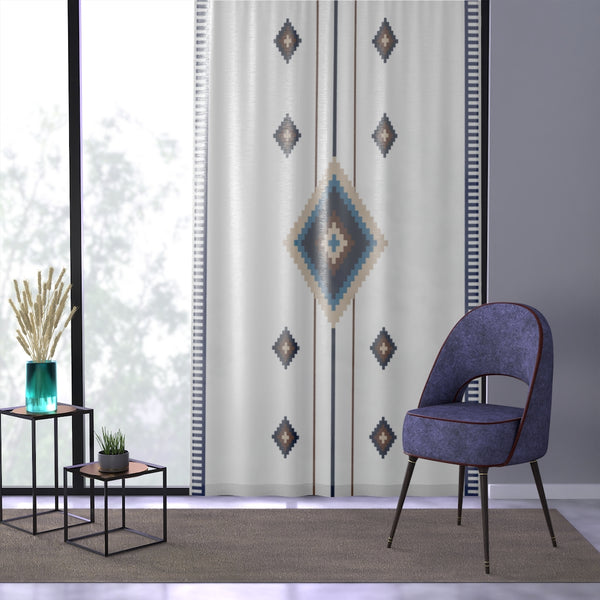 Sheer Window Curtain Storm Clouds Print Polyester Lightweight One Sided Print