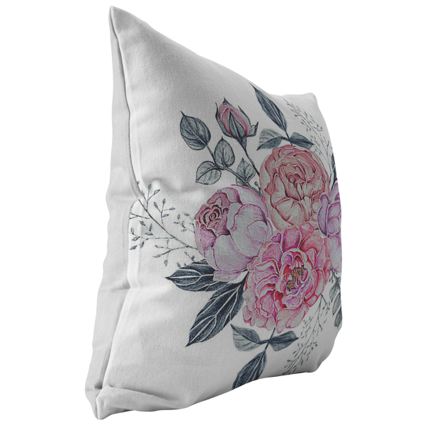 Floral Pastel Design Accent Pillow