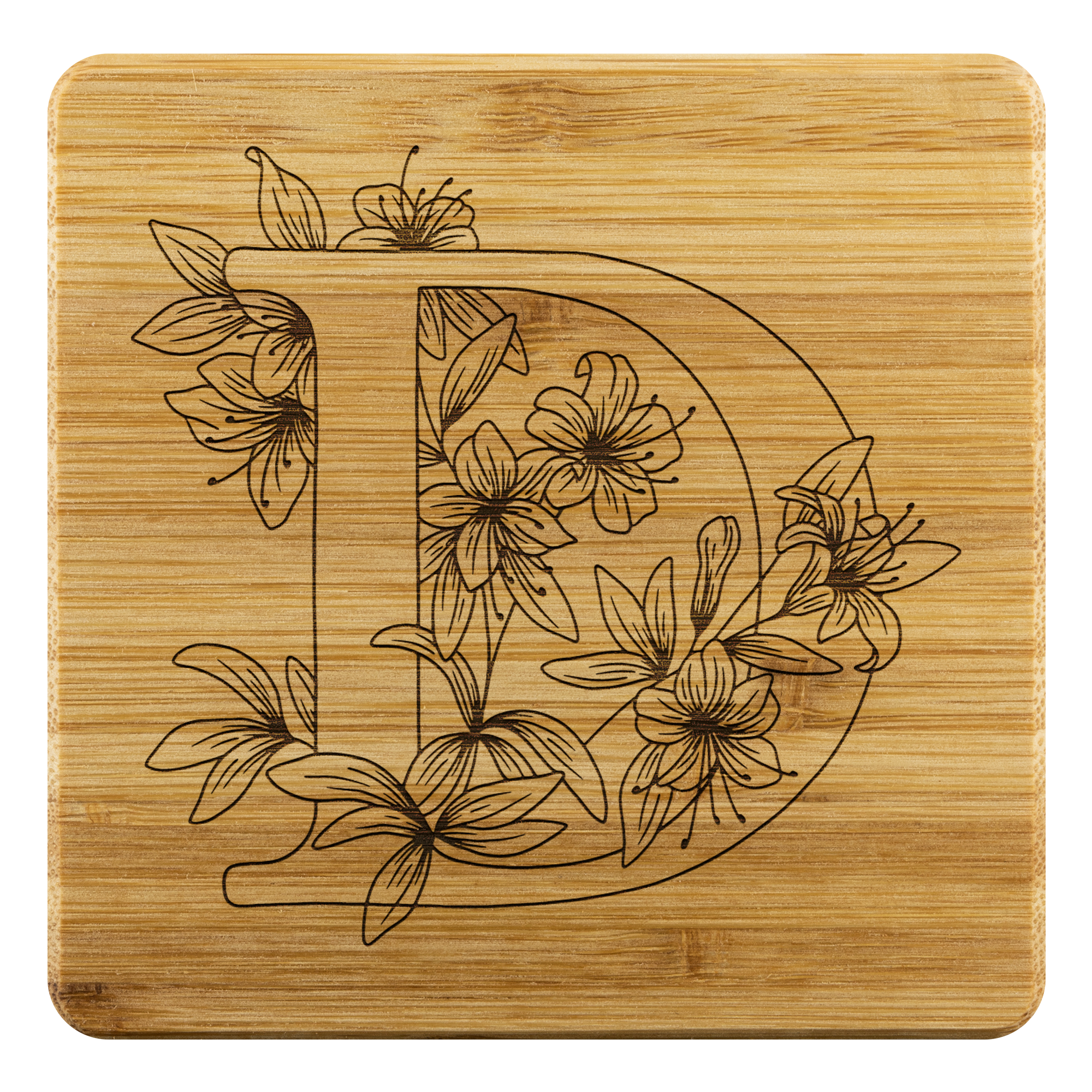 Coasters, Wooden Coasters, Family Initial - D Coasters, Gifts, Christmas Gift