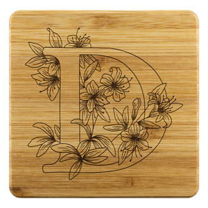 Coasters, Wooden Coasters, Family Initial - D Coasters, Gifts, Christmas Gift