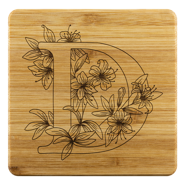 Coasters, Wooden Coasters, Family Initial - D Coasters, Gifts, Christmas Gift