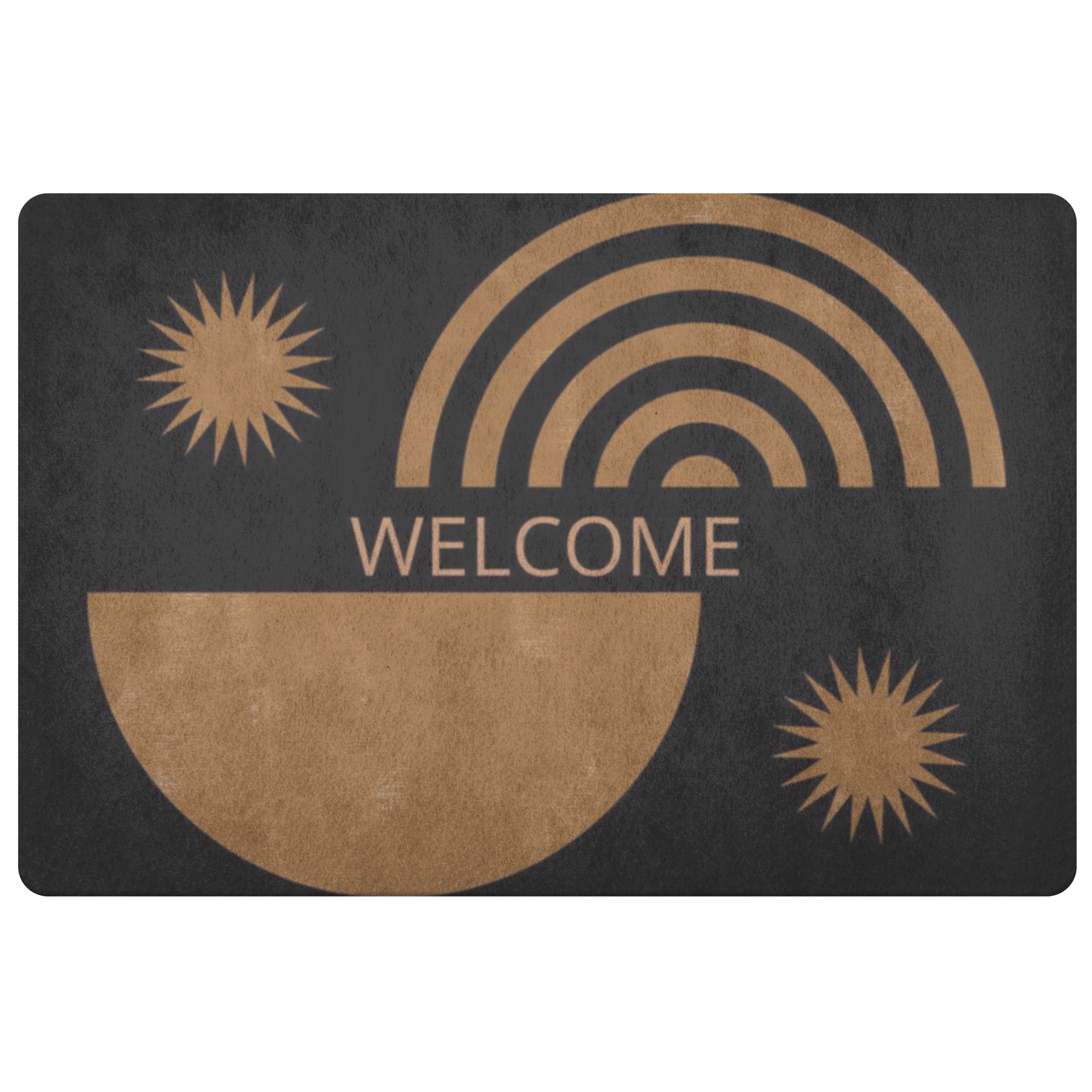 Modern Hello Goodbye Doormat, Indoor Outdoor Doormat