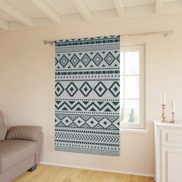 Black Out Window Curtains, 1 Piece Silverado Print Curtain for Windows