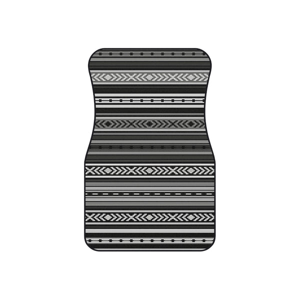 Car Mat Set of 4 Southwestern Gray Black Mats for Car for Front and Back Seat Rubber Car Floor Mats