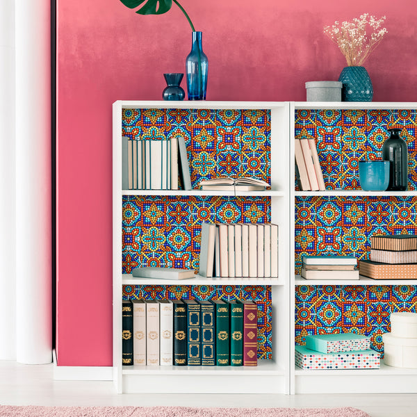 Wallpaper Panels Bold Mosaic Print Multiple Sizes, Samples Easy to Use for Any Room