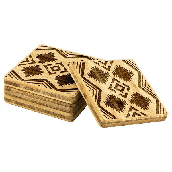 Coasters, 4 Pcs, Wooden Coasters, Southwestern Coasters, Gifts, Christmas Gift