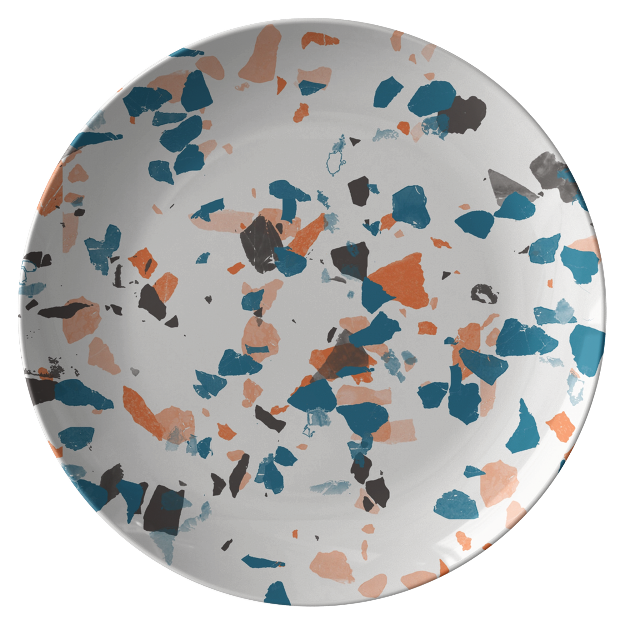Speckled Abstract Plastic Dinner Plate