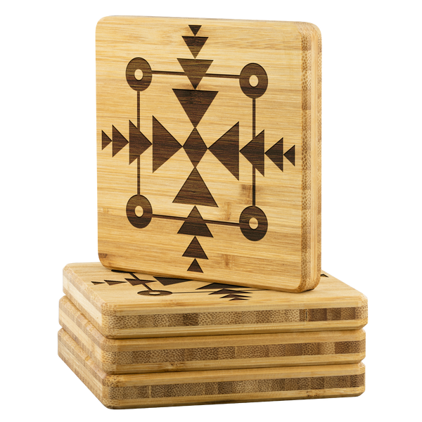 Coasters, 4 Pc, Wooden Coasters, Southwestern, Gifts, Home